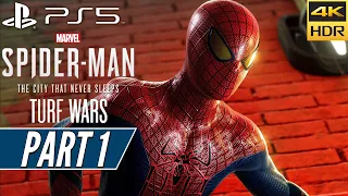 SPIDER-MAN REMASTERED (PS5) TURF WARS DLC Walkthrough Gameplay PART 1 [4K 60FPS HDR] - No Commentary