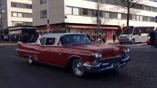 Old cars parade in Oulu, Finland (01/05/2016)