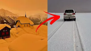 You won't believe this miracle! Arab desert dust invades Europe! and Saudi desert turns into white!