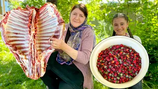 Grandma cooked Crispy Napoleon Kebab from Lamb Ribs! Repeat the recipe!