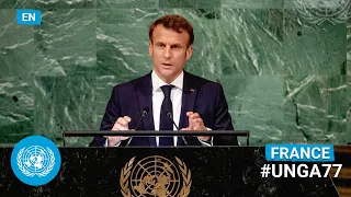 🇫🇷 France - President Addresses United Nations General Debate, 77th Session (English) | #UNGA