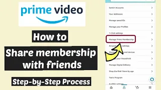 How to Share Amazon Prime Account Membership with Friends (2023) |Share Prime Video without password