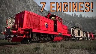 This train is just absurd - 7 locos, 6 jobs, 800m+ long... | Derail Valley Career Ep. 9