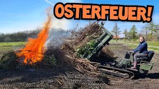 Unser Osterfeuer! | Die ersten Tiere aufm Hof | Aufräumen rund ums Haus | Yanmar C10R | Mr. Moto