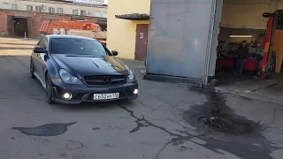 Mercedes CLS W219 звук выхлопа (кошка не постарала)