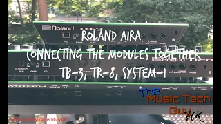 Connecting the Roland TB-3, Roland TR-8, Roland System-1 together