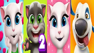 My Talking Angela vs My Talking Tom2 vs My Talking Hank | Tom2 Mini  games Totem Blast 2024 Ep3929