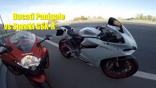 Ducati Panigale 899 против Suzuki GSX-R600 на максимальных скоростях (top speed)