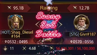 Evony: STG 187 Vs HOT 164 SvS Battle