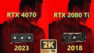 RTX 4070 vs RTX 2080 Ti - Test in 15 games at 1440p, RT OFF & DLSS OFF