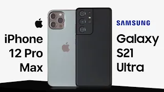 БИТВА ТИТАНОВ: Samsung Galaxy S21 Ultra vs iPhone 12 Pro Max / ОБЗОР / СРАВНЕНИЕ / КАМЕРА / ИГРЫ