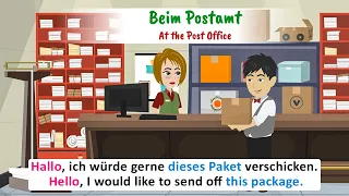 Learn German Conversation Naturally | Improve Your Fluency - At the post Office 📦 🏤