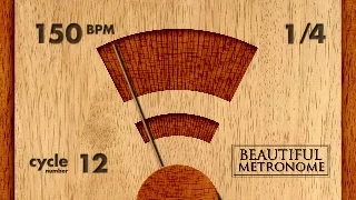 150 BPM 1/4 Wood Metronome HD