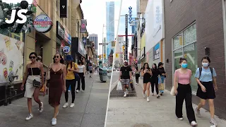 Downtown Dundas Square to Wellesley | Toronto Zig Zag Walk (July 2022)