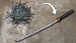 Damascus Katana from Nails.