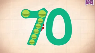 Learn Number 70 in English & Counting, Math by Endless Numbers   Kids Video