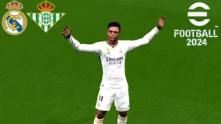 efootball 2024 REAL MADRID VS REAL BETTIS Ultra Realistic Graphic Mod |Bernabéu Update 4K
