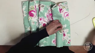 How to make a Goblet pleat hand sewn curtain heading www.victoriahammond.com