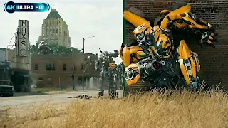 The Town Battle Scene | Transformers 5: The Last Knight Scene 4K