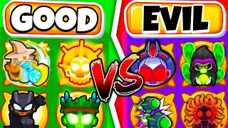 GOOD vs EVIL Towers challenge in BTD 6!
