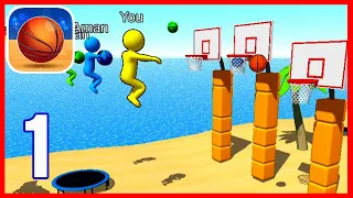 Jump Dunk 3D - Gameplay Walkthrough Part 1- Level1-20 (Android,iOS)