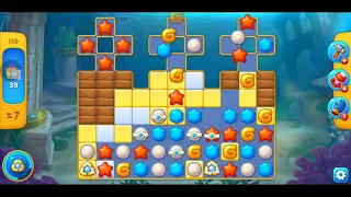 Level 158 / super hard level / clear all the tiles / fishdom / zahrish game