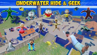 Franklin and Shinchan Playing Underwater Hide and Seek in GTA 5