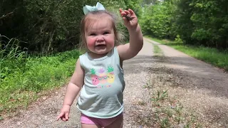 Cute Babies on Dirt Road