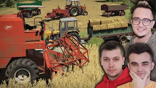 BIZON POWER🔥 Polskie Żniwa Odwóz Przyczep😱 Prasowanie & Zbieranie Kostek🌱"Po Sąsiedzku"#17 [S1] FS22