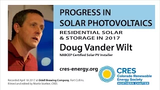 Progress in Solar Photovoltaics 2017 - Doug Vander Wilt, NCRES