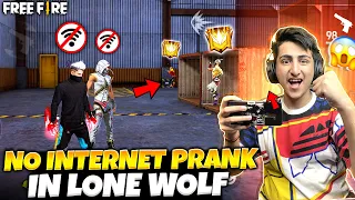 As Gaming And As Rana Lone Wolf No Internet Prank😱😂- Garena Free Fire