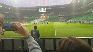 Pokal Halbfinale Werder Bremen - Bayern München Mannschaftsaufstellung + Choreo