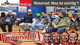 Was ist bei einem Motorrad wichtig - und was nicht. | Labervideo mit den Machern von motorradtest.de