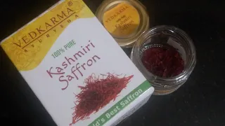 kashmiri (saffron) kesar | purity check | vedkarma ayurveda kesar #viral #vairalshort #viralvideo