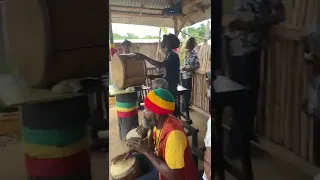 Nyabinghi Chanting in Trelawny Jamaica.