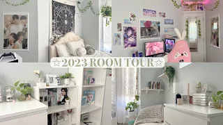 Aesthetic ROOM TOUR 2023 (kpop, pastel, plants, anime)