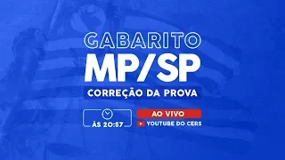 Gabarito MP/SP - Correção da  Prova