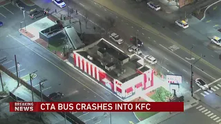 2 injured when CTA bus crashes into KFC