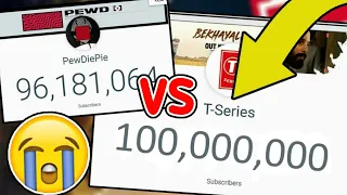 T-Series hits 100M before pewdiepie... 😢