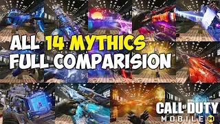 All 14 Mythic Gun Comparision | COD Mobile | CODM