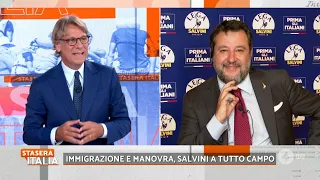 MATTEO SALVINI A STASERA ITALIA (RETE 4, 14.09.2023)