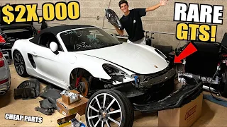 Buying a CRASHED Porsche 981 GTS at Salvage Auction CHEAP! Let's Rebuild It!