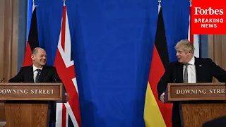 UK PM Boris Johnson And German Chancellor Olaf Scholz Hold Press Briefing