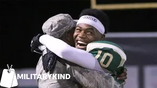 Deployed airman surprises little brother at football game | Militarykind