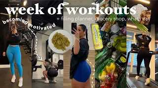 FULL WEEK OF WORKOUTS | What I Eat in a Day, Goal Setting & Productivity, Fitness Motivation Vlog