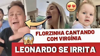 LEONARDO SE IRRITA COM VIRGÍNIA DURANTE ALMOÇO ESPECIAL 😱MARIA FLOR CANTA COM VIRGÍNIA 🌺💜