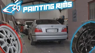 BMW E36 Build Series || EP 2 || Fixing and Painting OEM BMW wheels