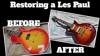 TRASHED Gibson Les Paul Guitar is Rebuilt! - Complete Time lapse Video