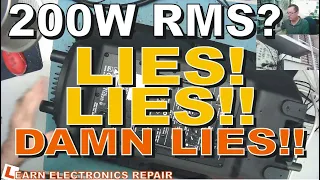 Faulty 200W rms Amplified Active Speaker?  NO WAY!  It's all lies lies and DAMN LIES!!