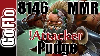 Pudge 6.88 b !Attacker 8146MMR Dota 2 Pro Gameplay